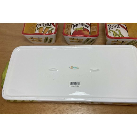 Pacific Enterprises vegetable Serving Dish 4 parts New in box Mercedes Banz - Picture 4 of 9